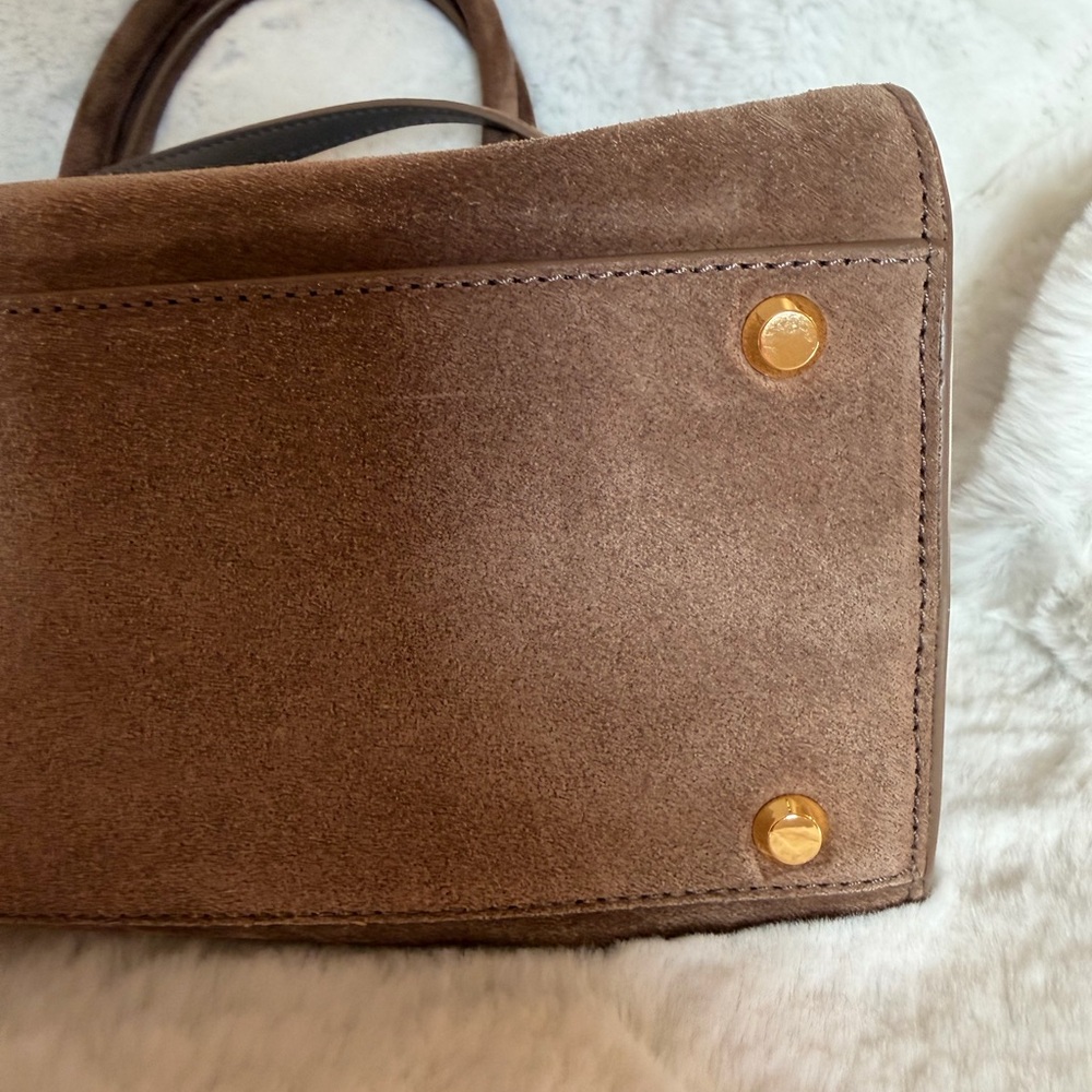 Dash Belted Suede Top-Handle Bag - Picture 4 of 6